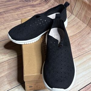 Memory Foam Shoes Comfortable Loafers for Women Black Size 9-9.5